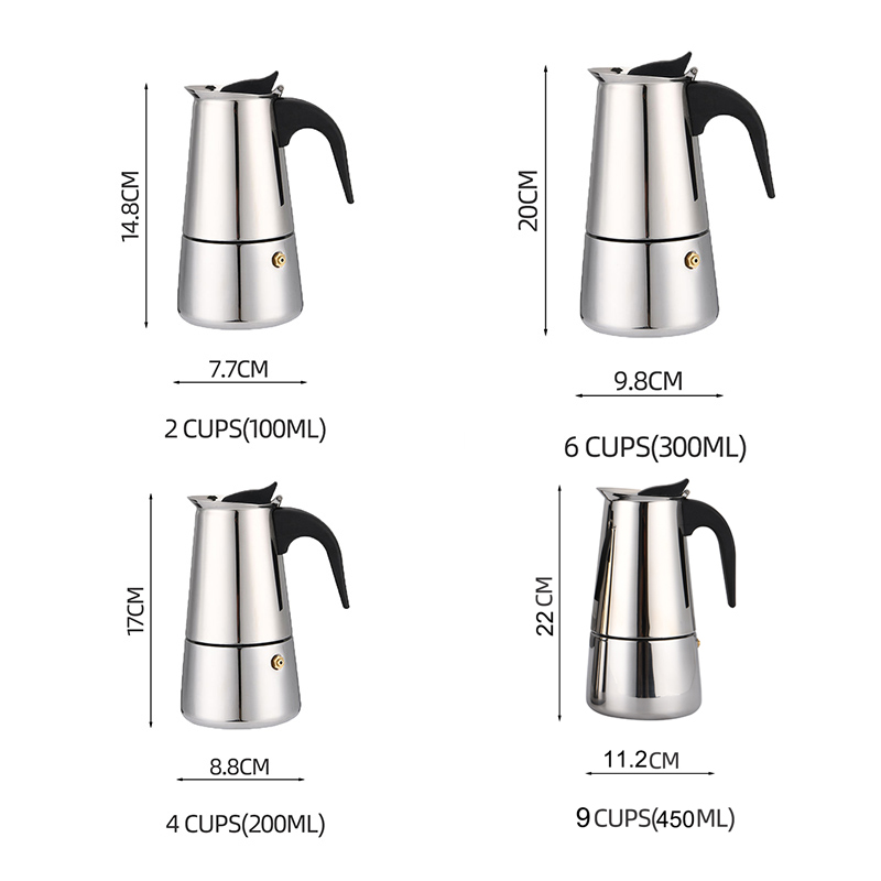 2/4/6/9 Cup Stainless Steel Mo - đánh giá và giá Pothos