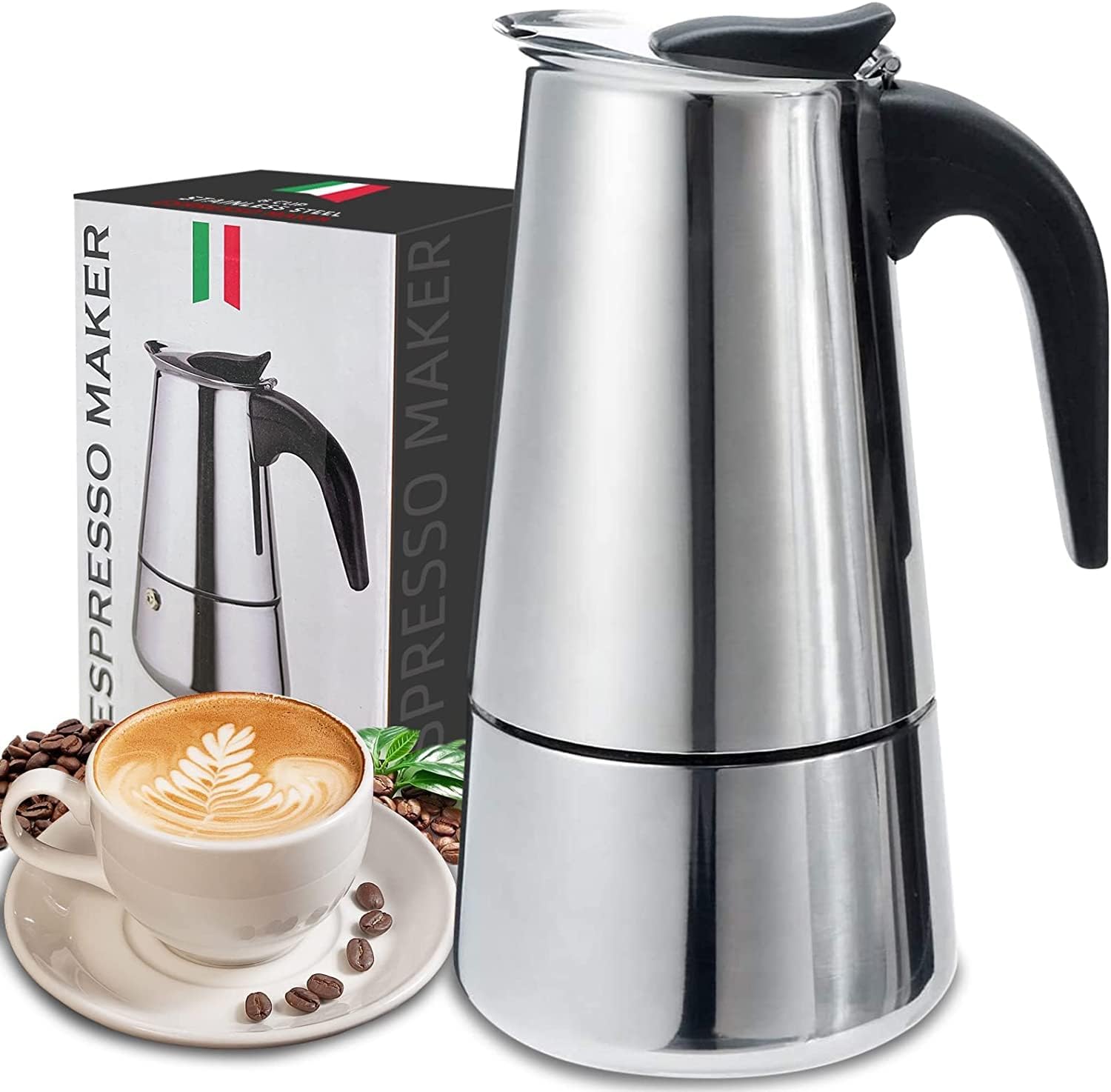 4/6/9 ly Moka nồi Caffe máy Es - đánh giá và giá Pothos
