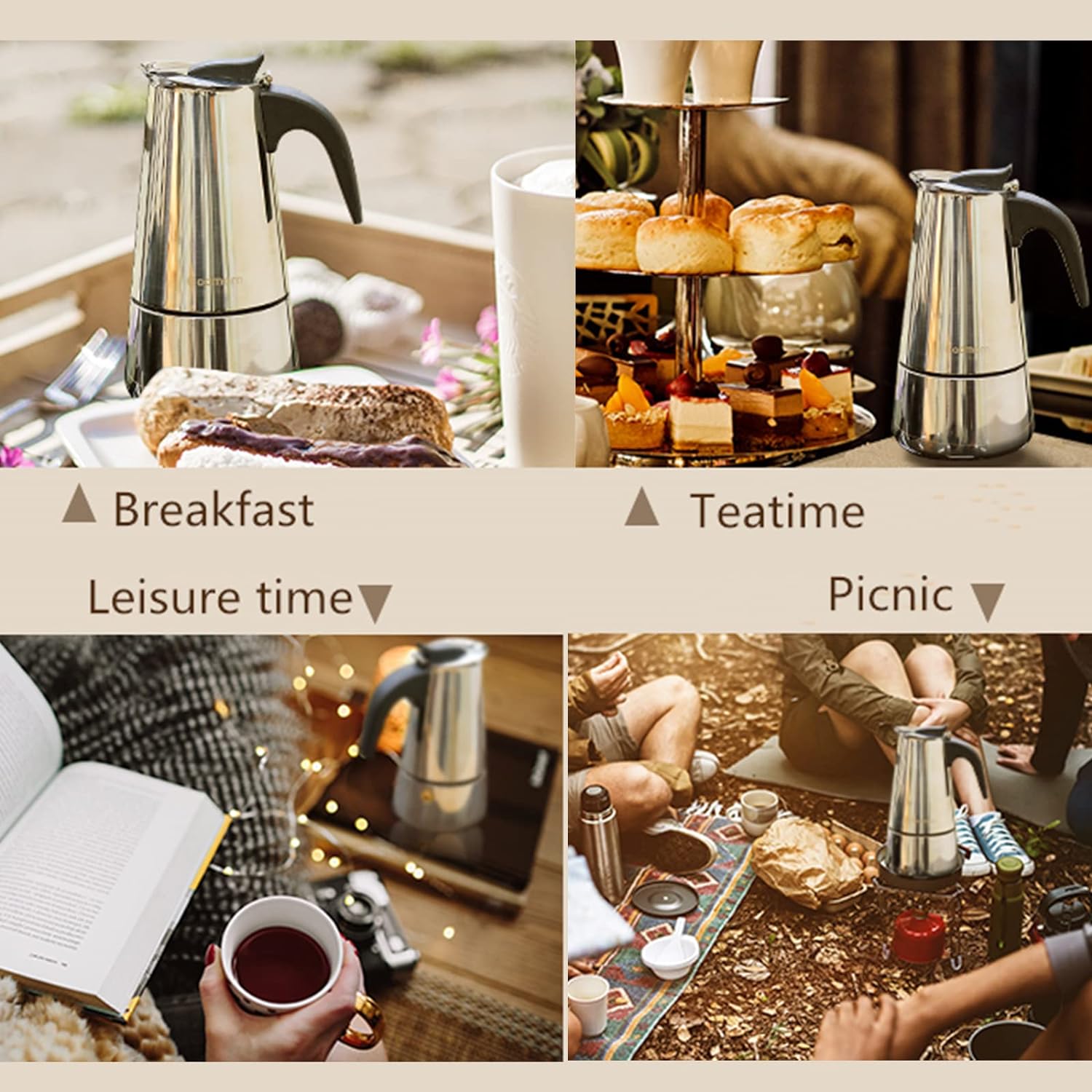 4/6/9 ly Moka nồi Caffe máy Es - đánh giá và giá Pothos