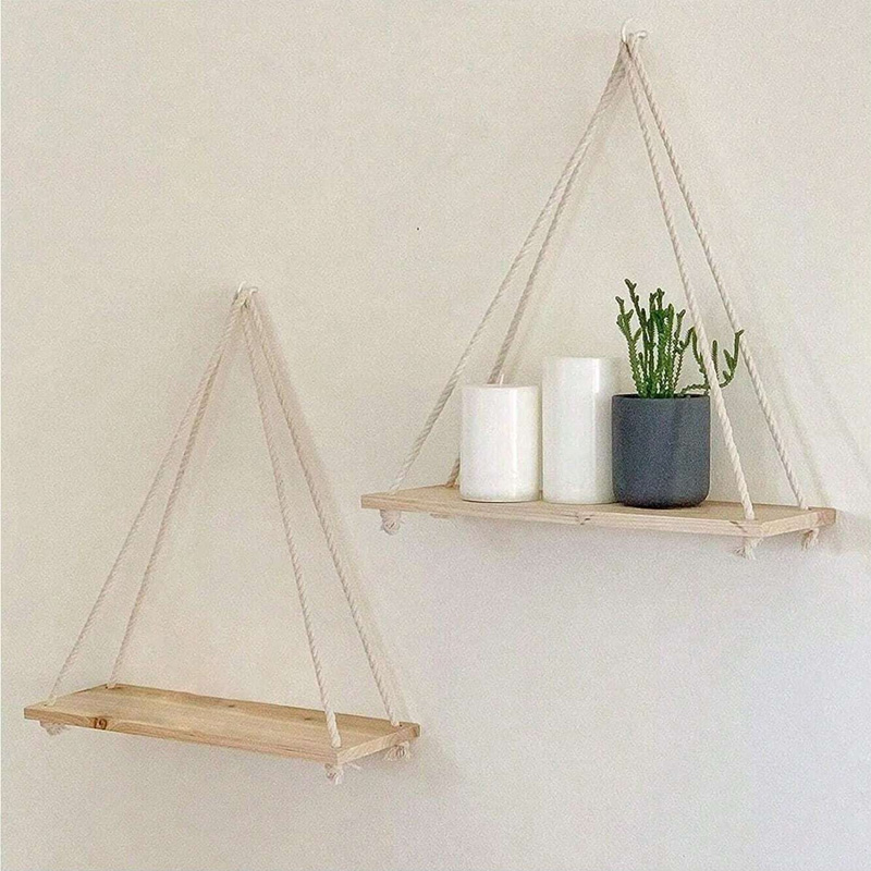 Wooden Swing Hanging Hemp Rope - đánh giá và giá Terracotta Pot