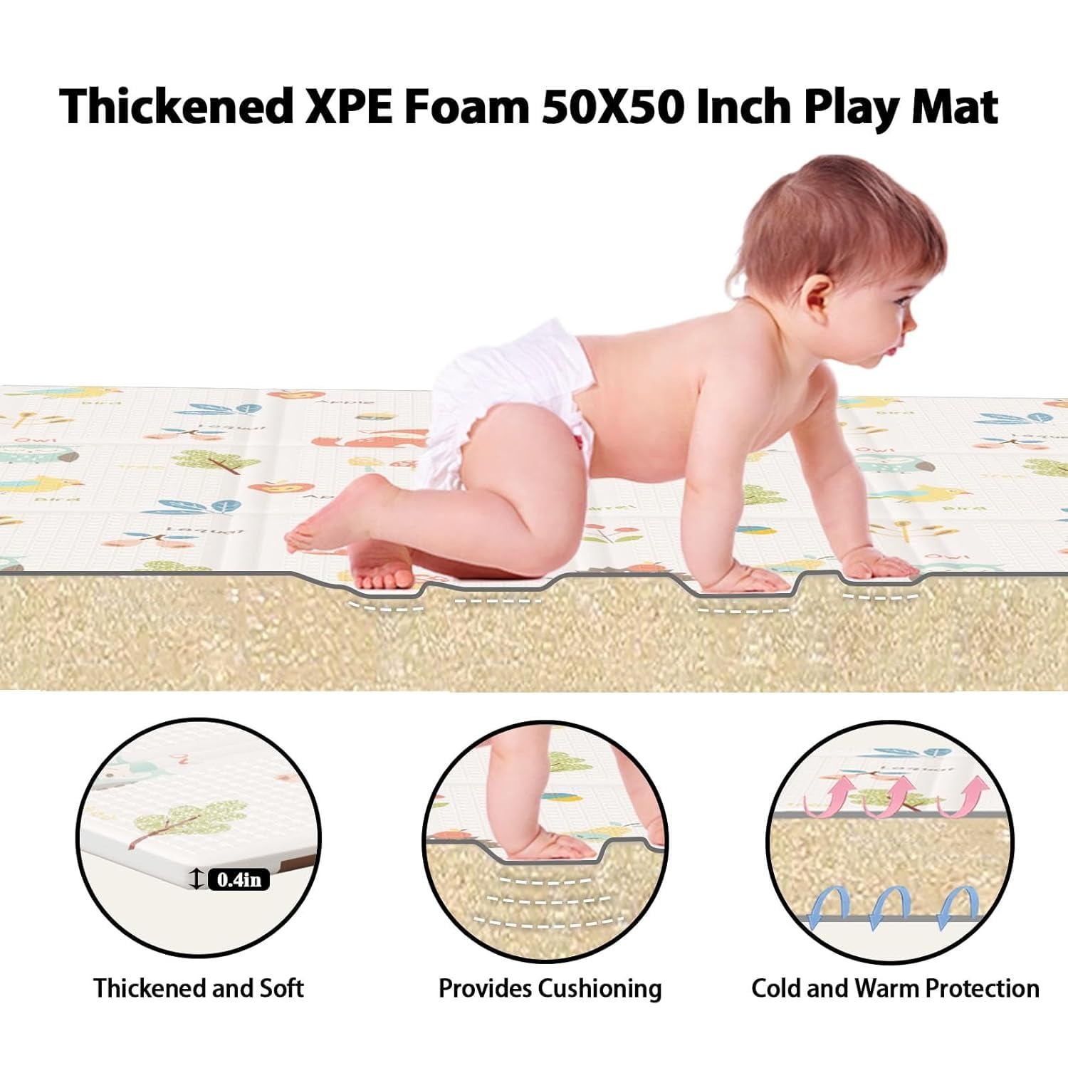 Foldable Baby Play Mat Childre - đánh giá và giá Repotting Mat
